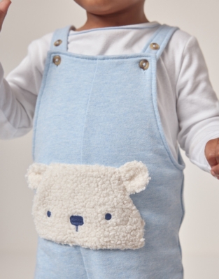 Organic Cotton Lumi Bear Dungarees & Top Set (0–24mths)