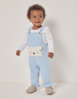 Organic Cotton Lumi Bear Dungarees & Top Set (0–24mths)