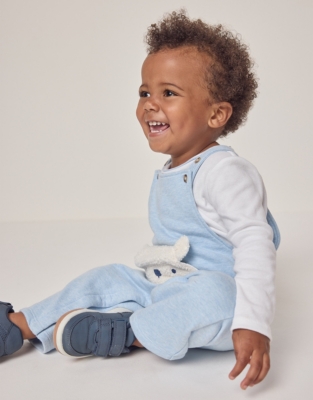 Organic Cotton Lumi Bear Dungarees & Top Set (0–24mths)