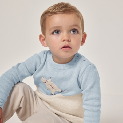 Organic Cotton Lumi Bear Skating Jumper (0–18mths)