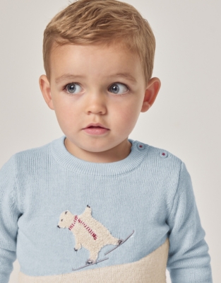 Organic Cotton Lumi Bear Skating Jumper (0–18mths)