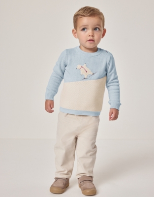 Organic Cotton Lumi Bear Skating Jumper (0–18mths)