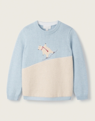 Organic Cotton Lumi Bear Skating Jumper (18mths–6yrs)