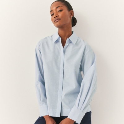 Organic Cotton Lurex Stripe Shirt