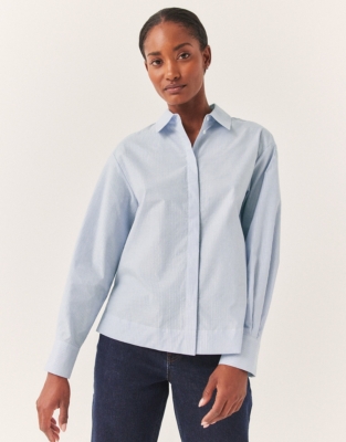 Organic Cotton Lurex Stripe Shirt