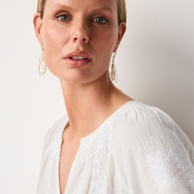 Organic Cotton Medina Blouse - White
