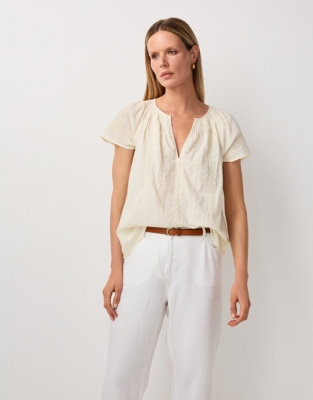 Organic Cotton Medina Blouse - Lemon