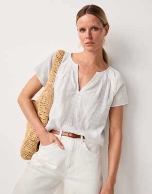 Organic Cotton Medina Blouse - White
