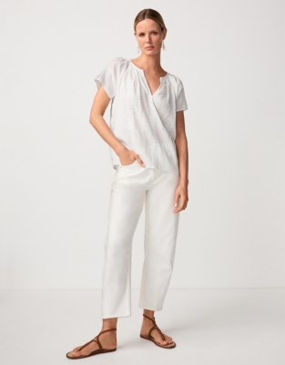 Organic Cotton Medina Blouse - White