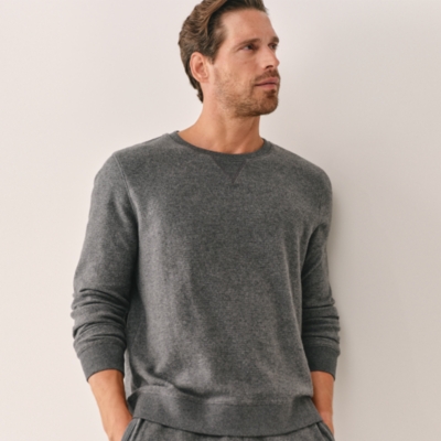 Organic Cotton Men's Brushed Waffle Sweatshirt