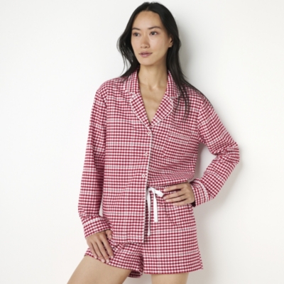 Organic Cotton Mini Check Pyjama Shorts