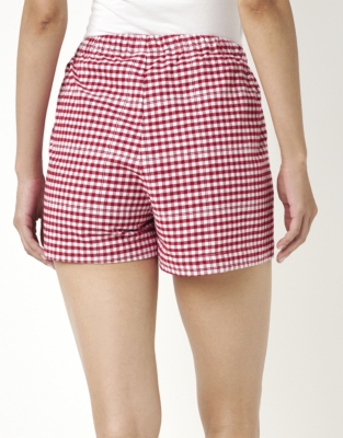 Organic Cotton Mini Check Pyjama Shorts