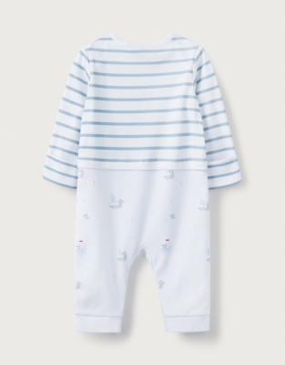 Organic-Cotton Mock-Top Bear Sleepsuit | Baby & Children's Sale | The ...