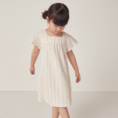 Organic Cotton Multi Stripe Dress (18mths–6yrs)