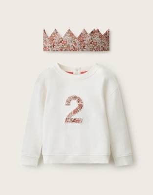 Organic Cotton My 2nd Birthday Sweatshirt & Crown Set (1–3yrs)
