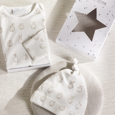 Organic Cotton New Arrival Spring Bunny Gift Set (0–6mths)