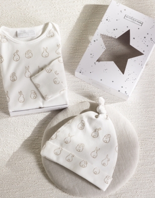 Organic Cotton New Arrival Spring Bunny Gift Set (0–6mths)