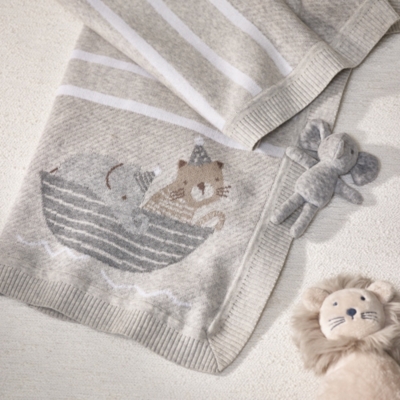Organic Cotton Noah’s Ark Baby Blanket