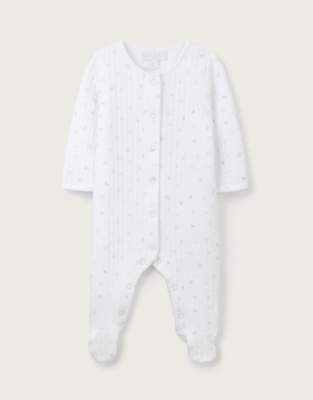 Organic Cotton Ottilie Floral Sleepsuit (0–24mths)