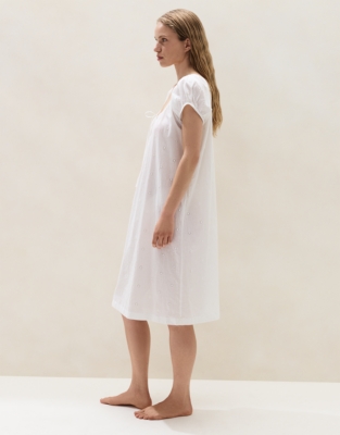 Organic Cotton Oversized Broderie Nightie