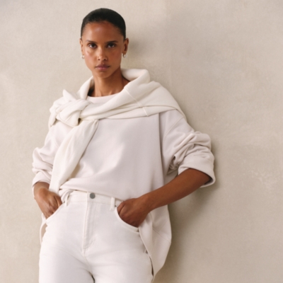 Organic Cotton Oversized Deep Rib Sweatshirt