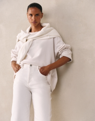 Organic Cotton Oversized Deep Rib Sweatshirt