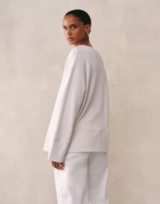 Organic Cotton Oversized Deep Rib Sweatshirt