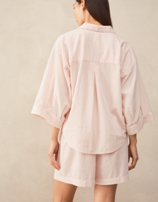Organic Cotton Oversized Stripe Shortie Pyjama Set