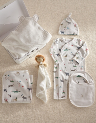 Organic Cotton Party Animals Luxury Gift Set (0–6mths)