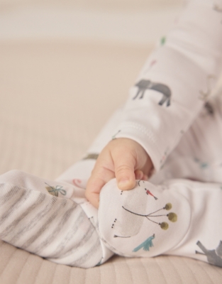 Organic Cotton Party Animals Sleepsuit (0–9mths)