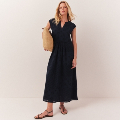 Organic Cotton Patchwork Broderie Dress