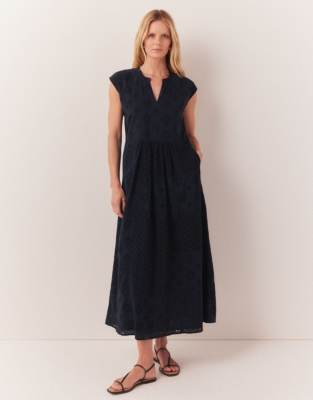 Organic Cotton Patchwork Broderie Dress