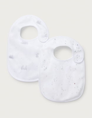 Organic Cotton Penguin Bibs – Set of 2