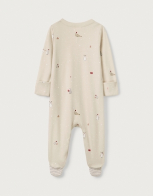 Organic Cotton Penguin Friends Sleepsuit (0–24mths)