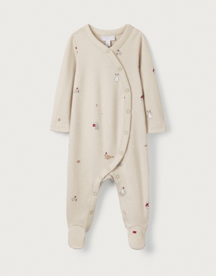 Organic Cotton Penguin Friends Sleepsuit (0–24mths)