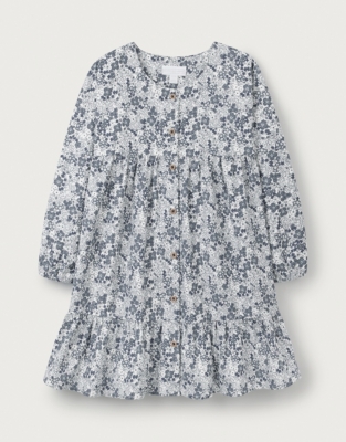 Organic Cotton Petunia Floral Cord Dress (0–18mths)