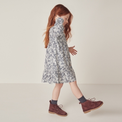 Organic Cotton Petunia Floral Cord Dress (18mths–6yrs)