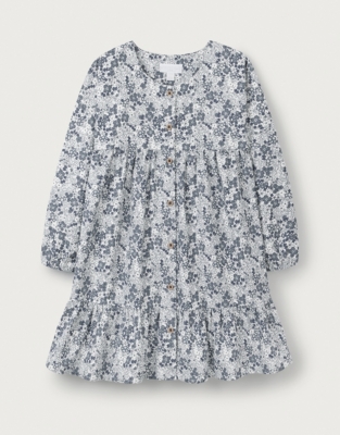 Organic Cotton Petunia Floral Cord Dress (18mths–6yrs)