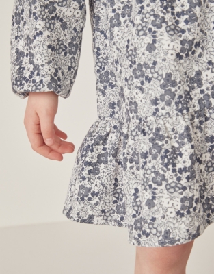 Organic Cotton Petunia Floral Cord Dress (18mths–6yrs)