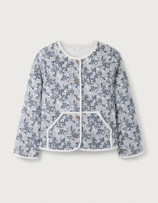 Organic Cotton Petunia Floral Cord Jacket (0–18mths)