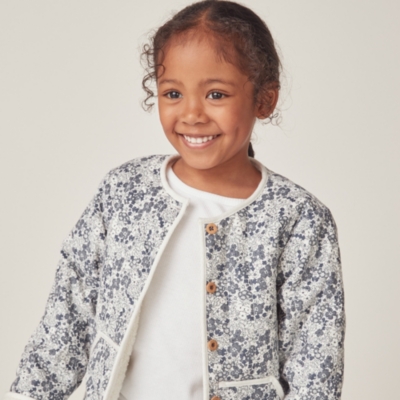  Organic Cotton Petunia Floral Cord Jacket (18mths–6yrs)
