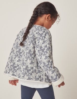  Organic Cotton Petunia Floral Cord Jacket (18mths–6yrs)