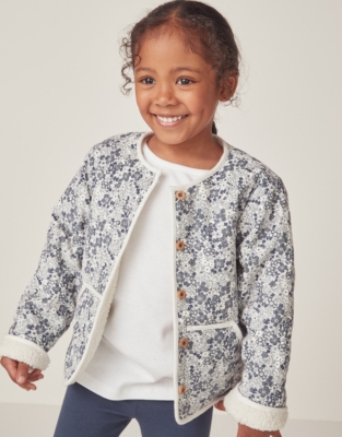  Organic Cotton Petunia Floral Cord Jacket (18mths–6yrs)