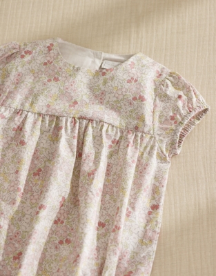 Organic Cotton Petunia Floral My 1st Outfit & Toy Gift Set (0–6mths)