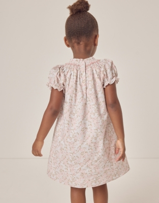 Organic Cotton Petunia Hand Smocked Dress (18mths–6yrs)
