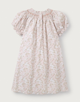 Organic Cotton Petunia Hand Smocked Dress (18mths–6yrs)