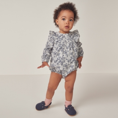 Organic Cotton Petunia Romper (0–24mths)