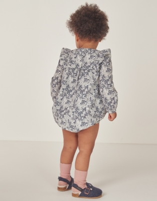 Organic Cotton Petunia Romper (0–24mths)