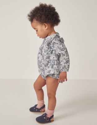 Organic Cotton Petunia Romper (0–24mths)