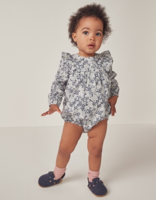 Organic Cotton Petunia Romper (0–24mths)